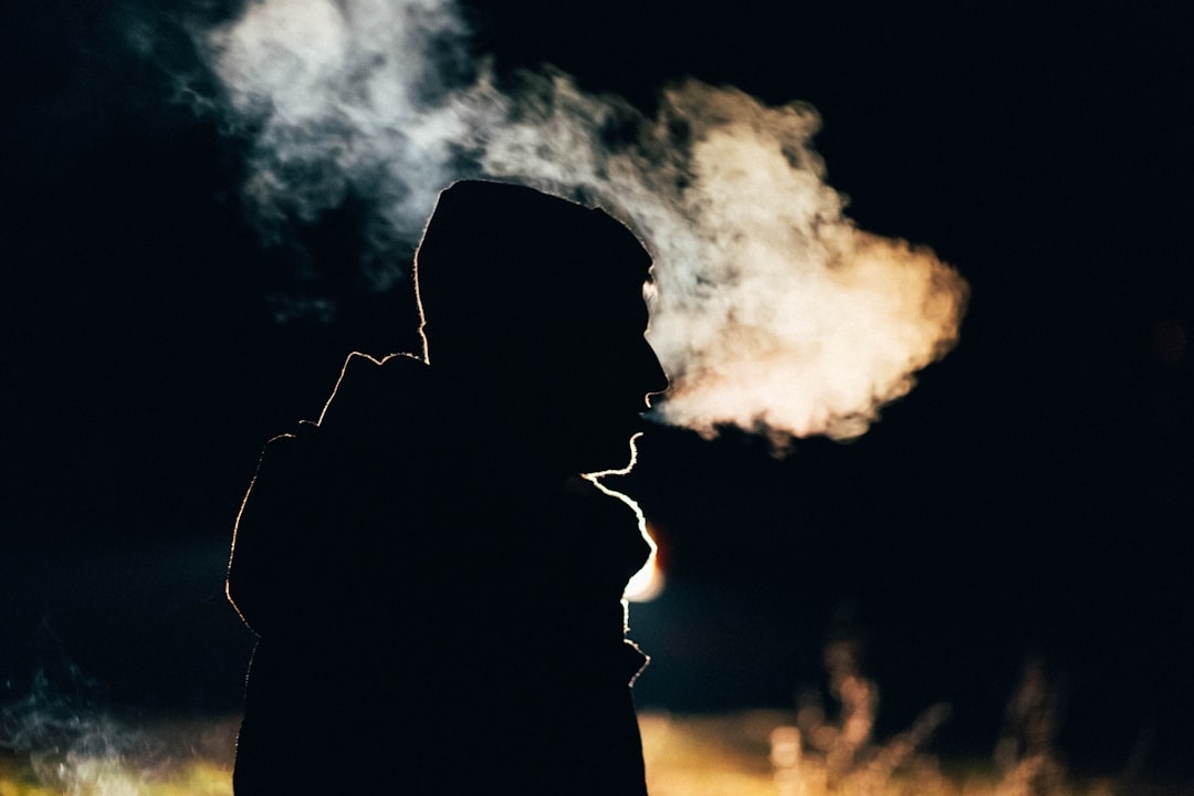 silhouette photography of man