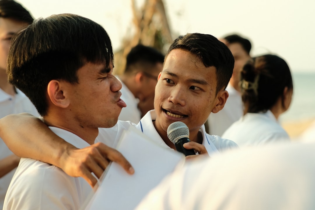 a group of men standing next to each other