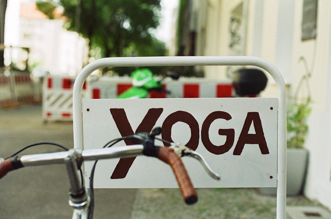 a close up of a sign on a bicycle