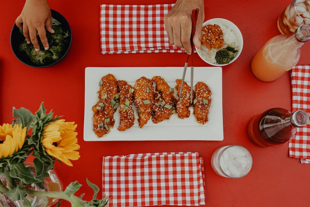 fried food on white ceramic plate